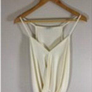 Accento Cream Draped V-Neck Spaghetti Strap Camisole Tank Top